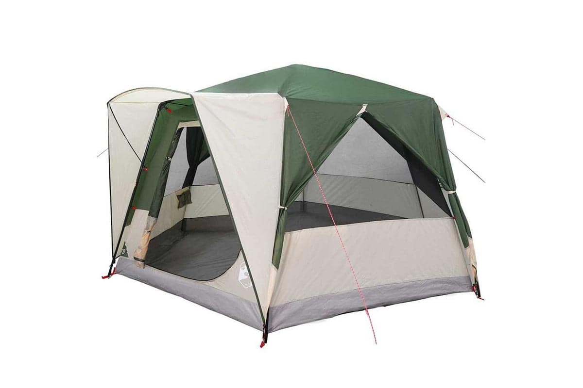 Vidaxl Cabin Tent With Roof Green And White 333 X 317 X 194 Cm