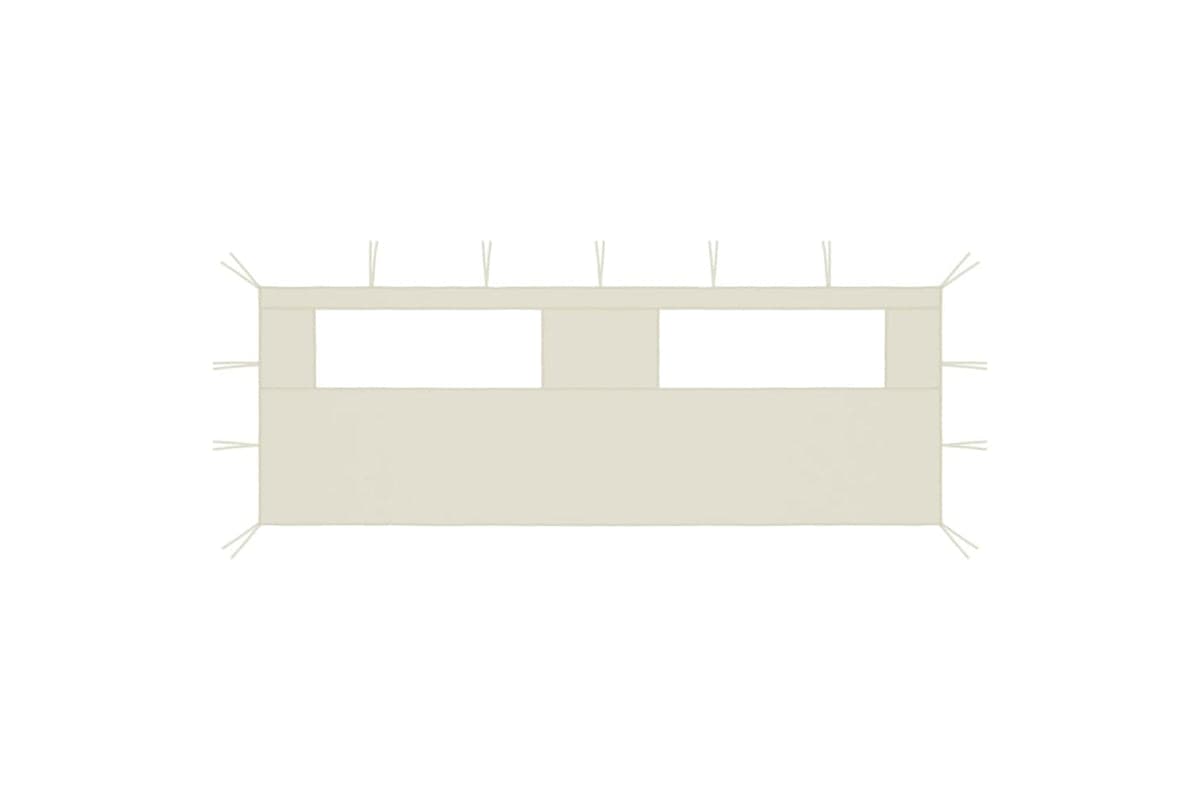 Vidaxl 3070413 Gazebo Sidewall With Windows 6x2 M Cream