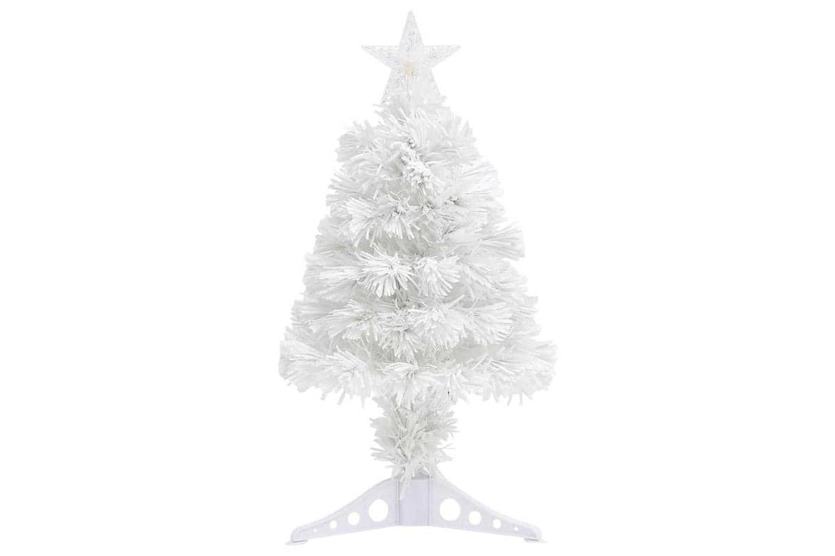 Vidaxl Artificial Pre-lit Christmas Tree White 64 Cm Fibre Optic
