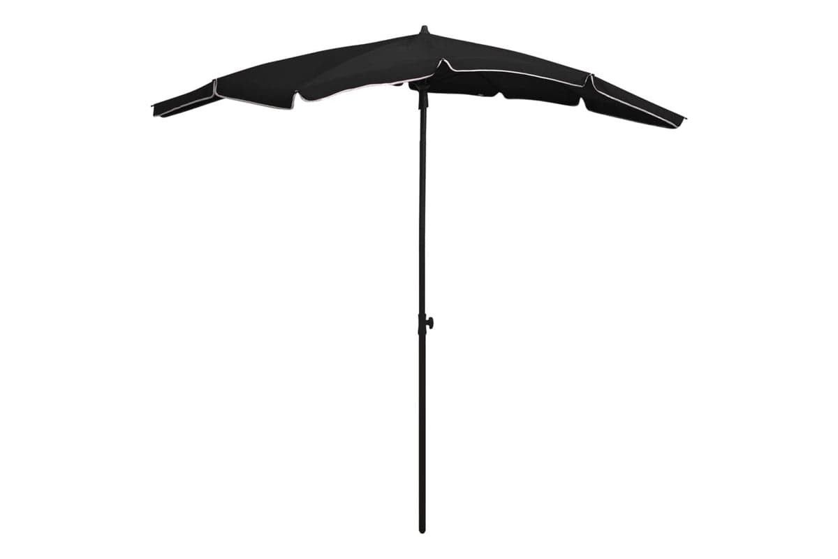 vidaXL 315557 Garden Parasol With Pole 200x130cm Black