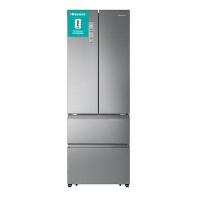 Refurbished Hisense PureFlat 485 Litre French Style American Fridge Freezer - Stainless Steel