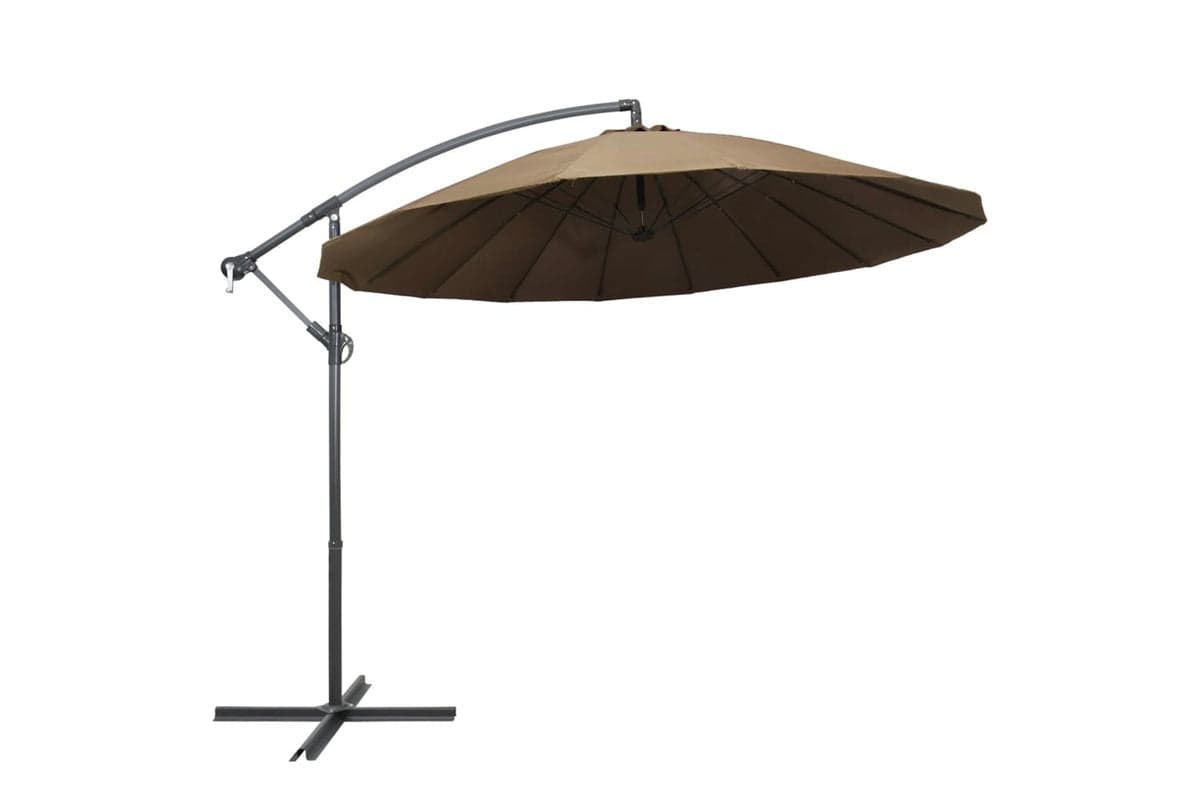 Vidaxl 47223 Hanging Parasol Taupe 3 M Aluminium Pole