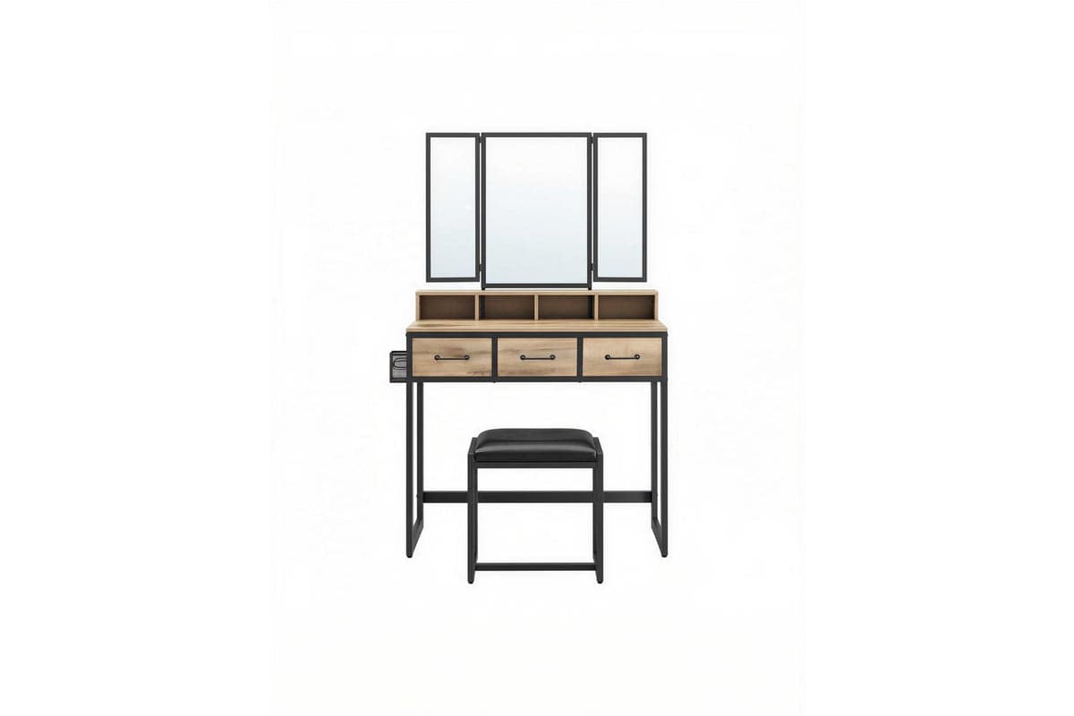 Vasagle Vanity Table | Vanity Table | Wood Chipboard And Steel | 90cm