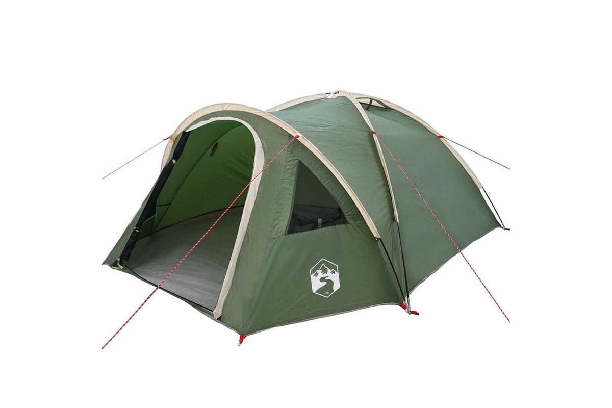 Vidaxl Camping Tent With Roof Green 308 X 268 X 130 Cm Polyester