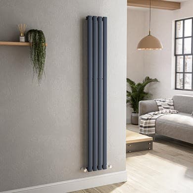 Sorrento Anthracite Oval Designer Radiator