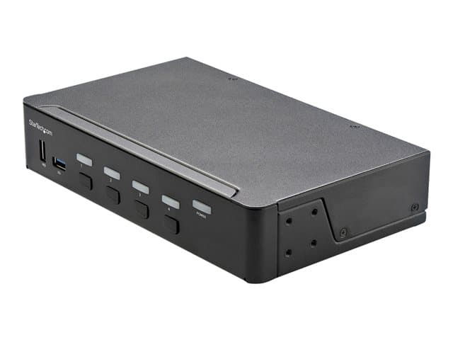 Startech 4 Port HDMI KVM Switch, Single Monitor 4K 60Hz Ultra HD HDR, Desktop HDMI 2.0 KVM Switch with 2 Port USB 3.0 Hub (5Gbps) & 4x USB 2.0 HID Por