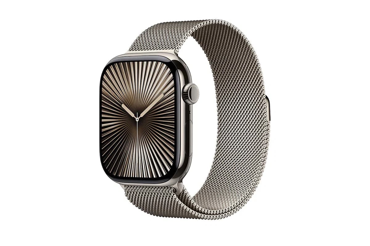 Apple Watch Series 10 GPS + Cellular | 46mm | Natural Titanium Case with Natural Milanese Loop M/L