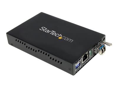 STARTECH.COM - Startech 1000 Mbps Gigabit Single-Mode Copper to Fiber Media Converter - Ethernet (1000Base-T) to LC Fiber Converter (ET1000S40LC2) - Fibre media converter - 1GbE - 1000Base-LX, 1000Base-SX, 1000Base-T - RJ-45 / LC single-mode - up to 40 km - 1310 nm - fo
