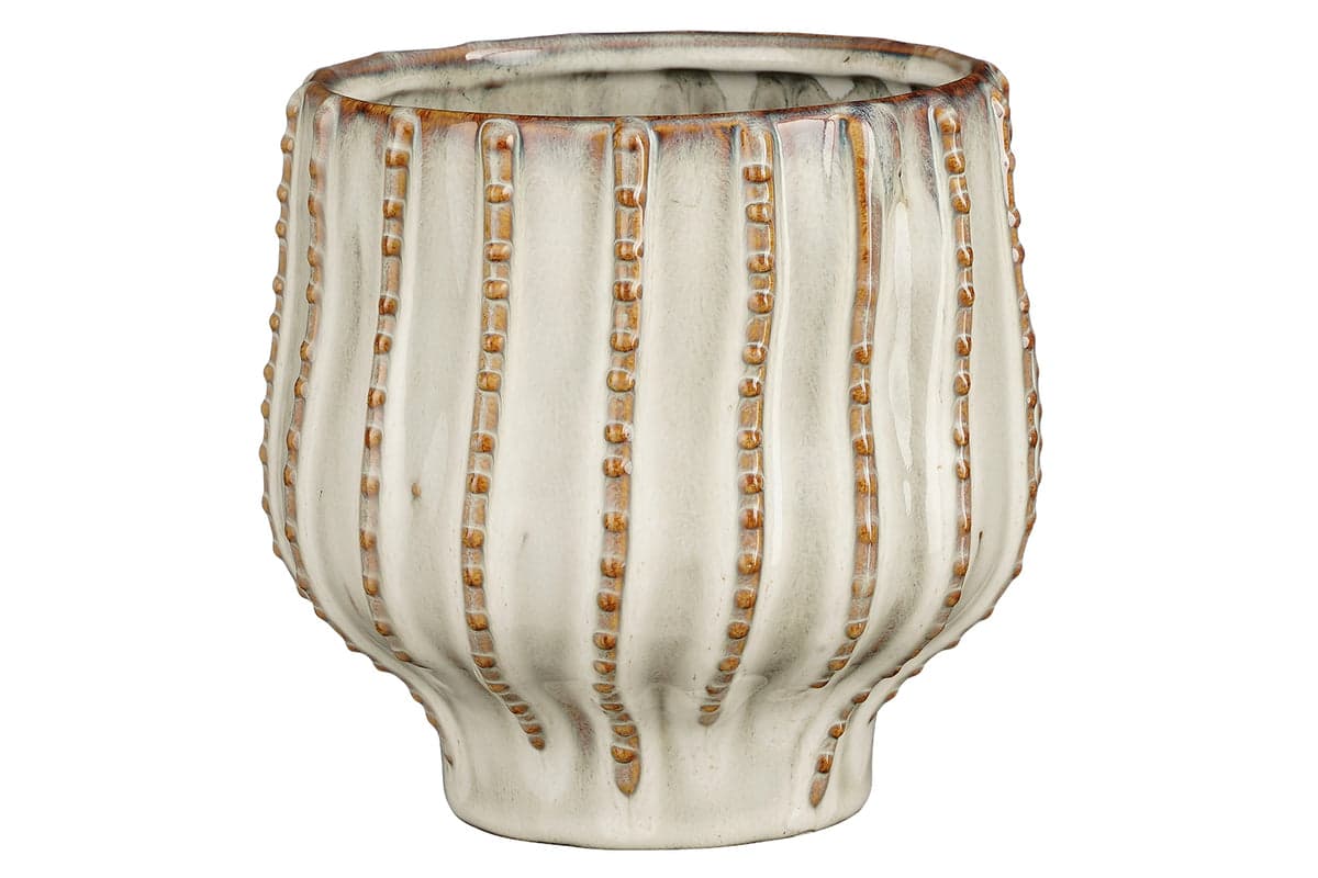 Cathy Round Pot | Off White | 14.5 cm