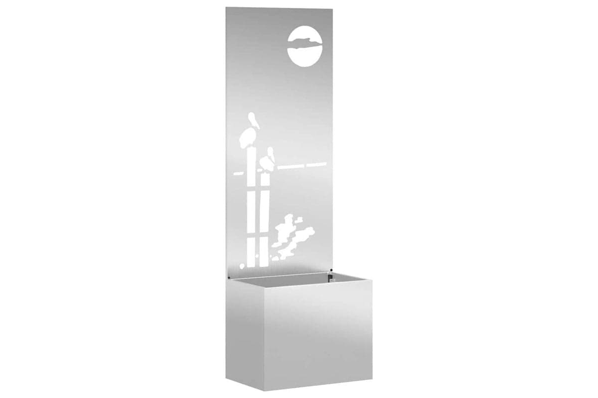 Garden Privacy Screen Silver 50 X 140 Cm Galvanised Steel