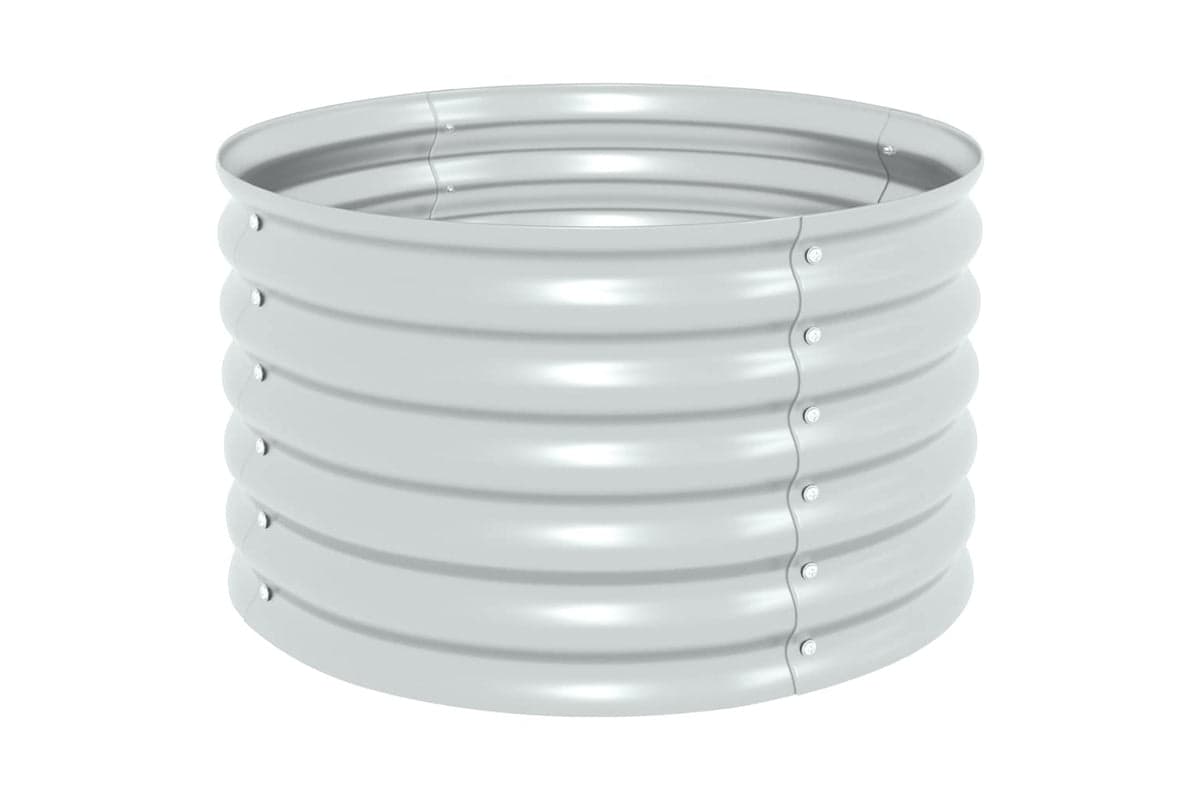 vidaXL 45520 Garden Raised Bed 80x80x44cm Galvanised Steel Silver