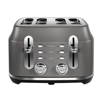 Rangemaster Classic 4-Slice Traditional Toaster – Grey Long Slot Design