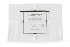 The Linen Room | 300TC Cotton Sateen Housewife Pillowcase Pair | White