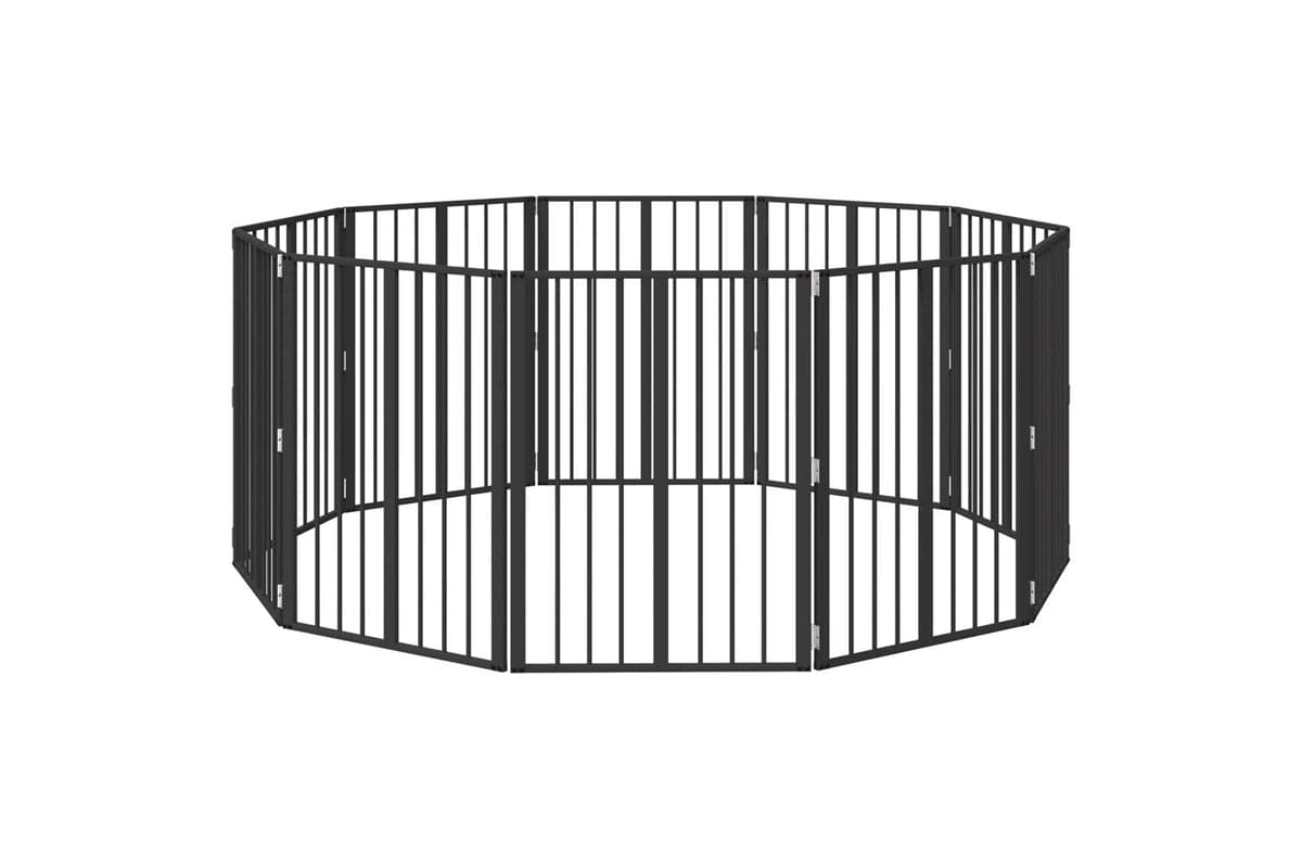 Vidaxl Dog Gate 10 Pcs Black 60 X 80 Cm Galvanised Steel
