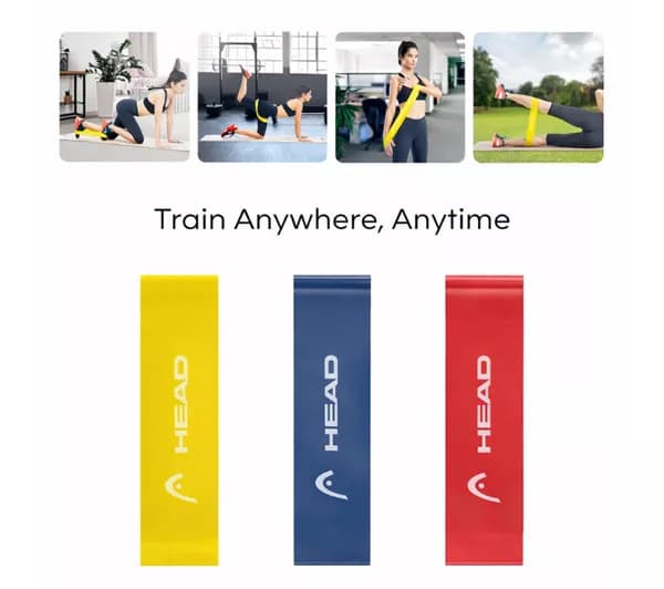 HEAD Elastic Resistance Band - Pack of 3