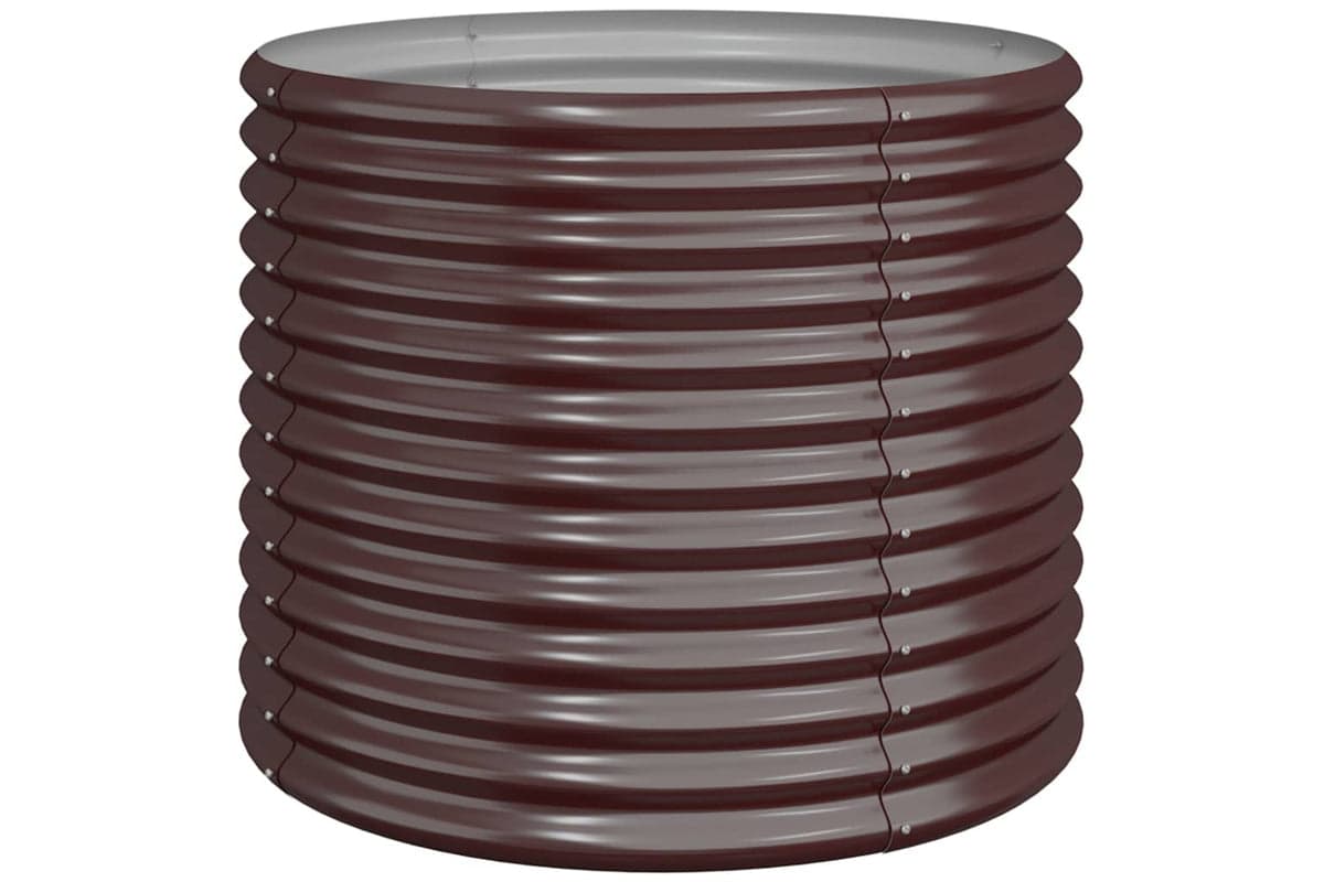 vidaXL 318860 Garden Planter Powder-coated Steel 80x80x68cm Brown