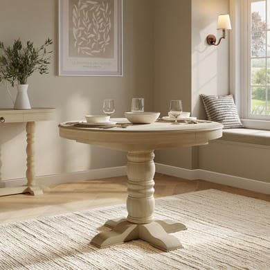 Madeline Large Solid Wood Farmhouse Extendable Dining Table