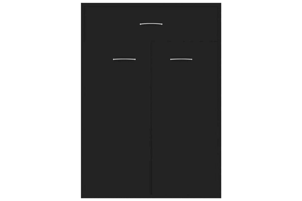 vidaXL 801072 Shoe Cabinet Black 60x35x84cm Engineered Wood