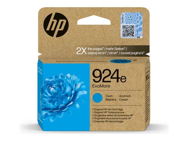 HP - 924e EvoMore - Cyan - original - ink cartridge - for Officejet Pro 8130e