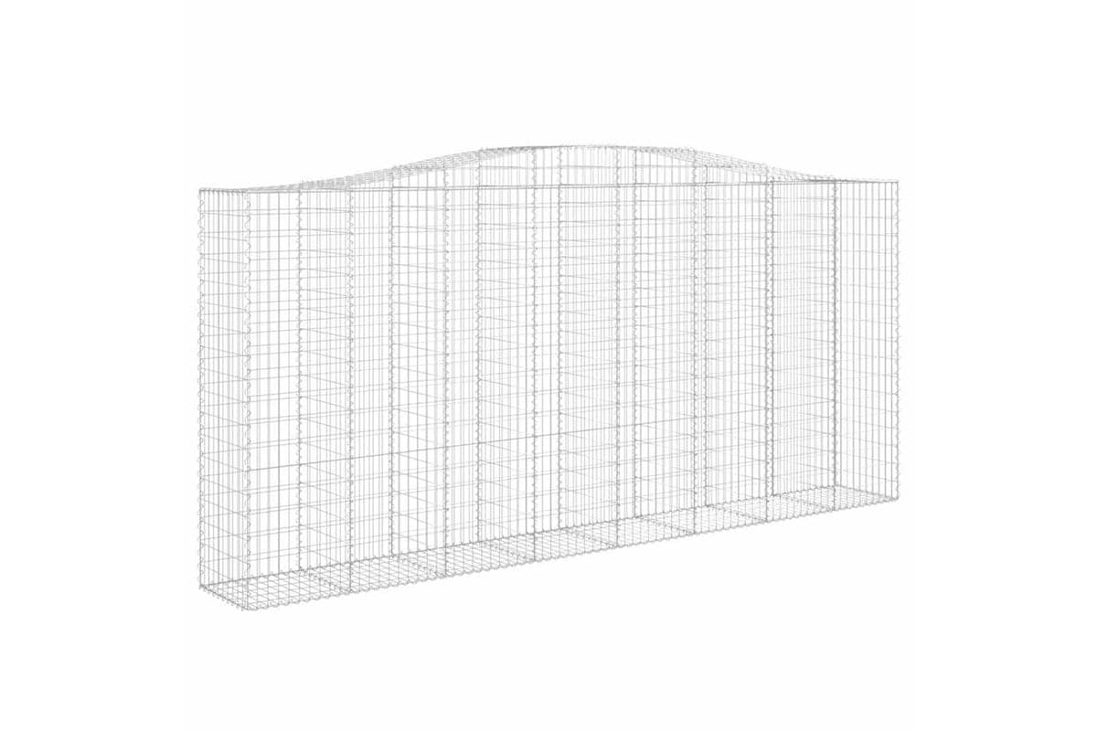 vidaXL 153419 Arched Gabion Basket 400x50x180/200cm Galvanised Iron