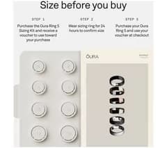 OURA 5 Ring Brushed Silver Size 9