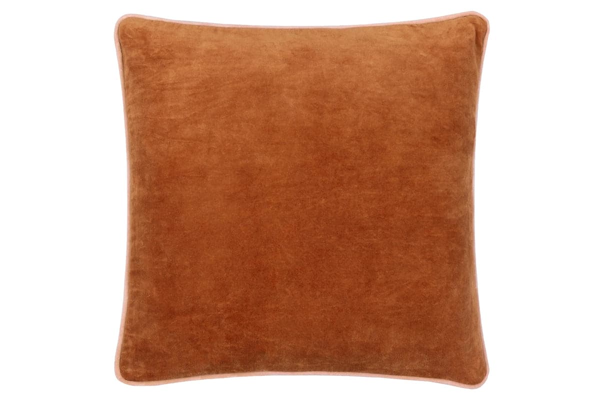 Bailey Piped Cushion | Cinnamon/Pale Pink | 50 x 50 cm