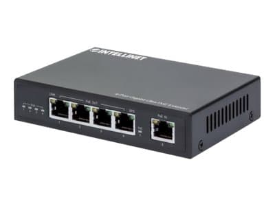 INTELLINET - 4-Port Gigabit Ultra PoE Extender, Adds up to 100 m (328 ft.) to PoE Range, 90 W PoE Power Budget, Four PSE Ports with up to 30 W Output, IEEE 802.3bt/at/af Compliant, Metal Housing - network/power extender - 10Mb LAN, 100Mb LAN, 1GbE