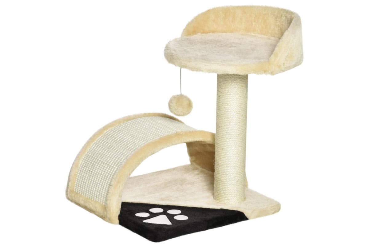 Pawhut Cat Tree Scratching Post | Beige