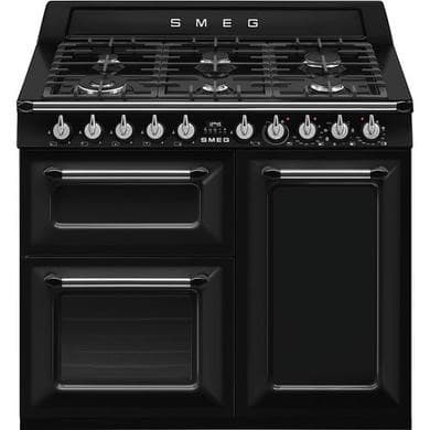 Smeg Victoria 100cm Dual Fuel Range Cooker - Black