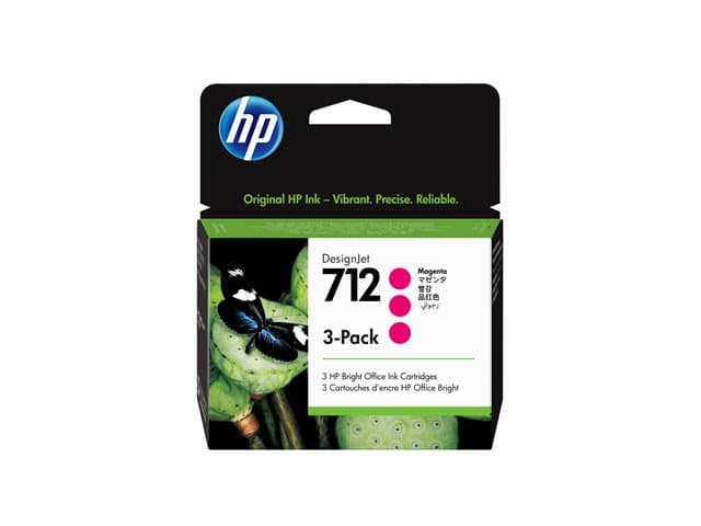 HP - 712 - 3-pack - magenta - original - DesignJet - ink cartridge