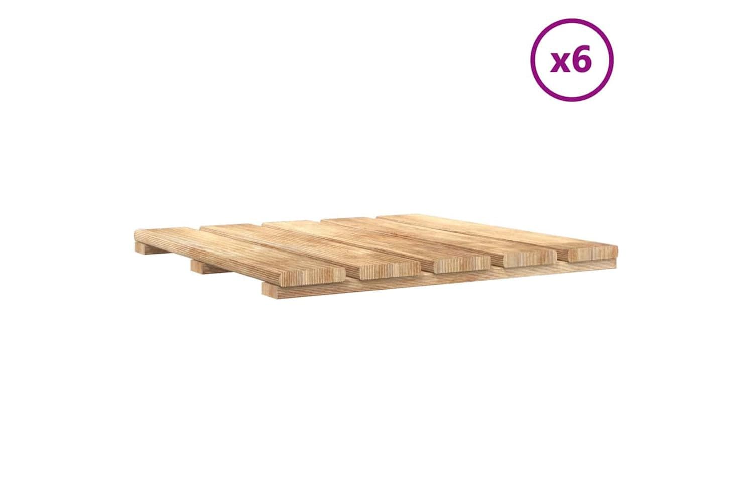 vidaXL 44947 Decking Tiles 6 Pcs 50x50cm Wood Brown