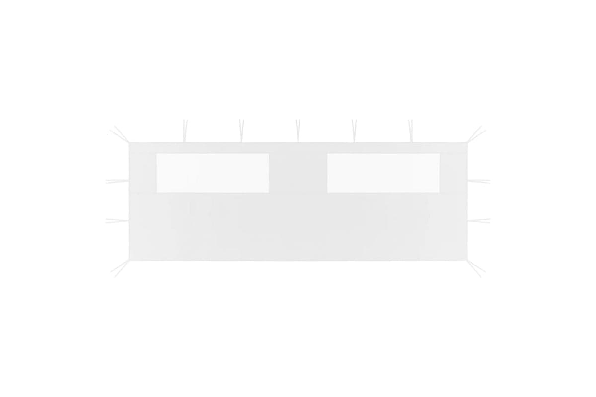 Vidaxl 3070416 Gazebo Sidewall With Windows 6x2 M White