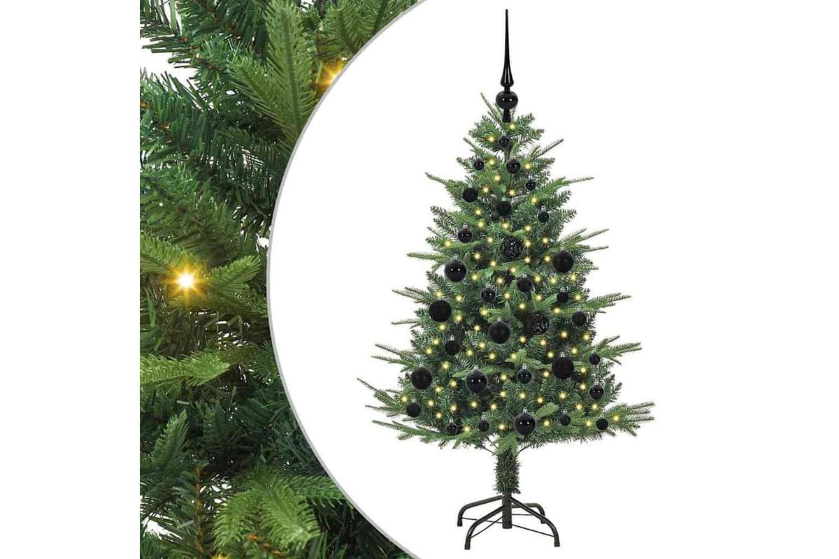 Vidaxl Artificial Pre-lit Christmas Tree With Ball Set Green 120 Cm