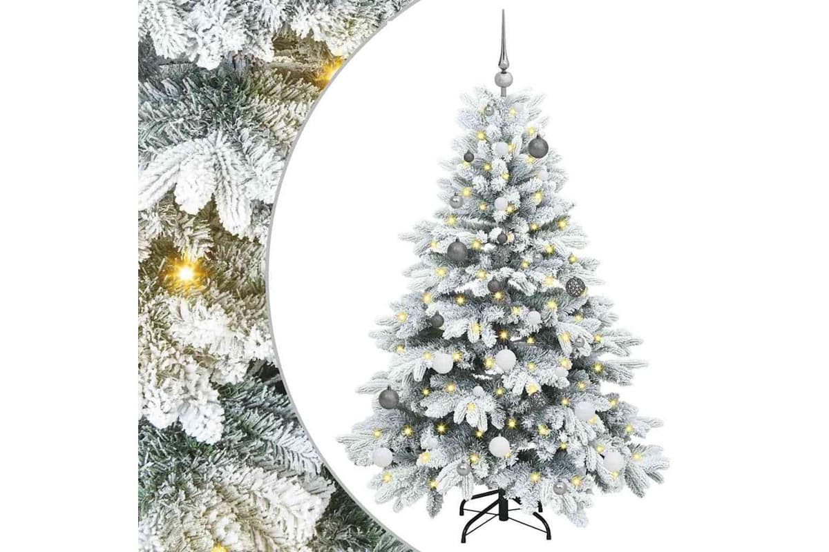 Vidaxl Artificial Christmas Tree With 150 Leds Green 150 Cm Pe And Pvc