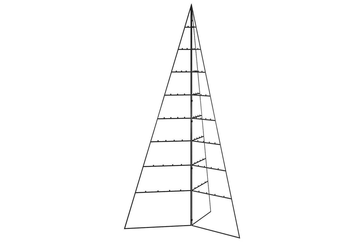 Vidaxl Metal Christmas Tree For Decoration Black 180 Cm