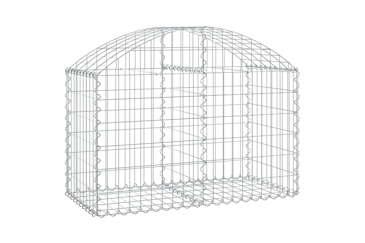 vidaXL 153433 Arched Gabion Basket 100x50x60/80cm Galvanised Iron