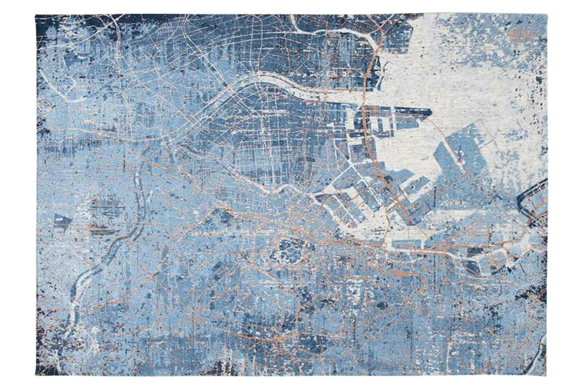 Louis De Poortere | Tokyo Eco Rug | Blue | 100 x 140 cm