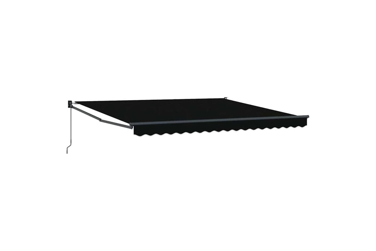 Vidaxl Retractable Awning Black 400 X 300 Cm Polyester