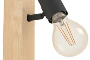 Eglo | Townshend 3 Industrial Wall Light | Brown/Black