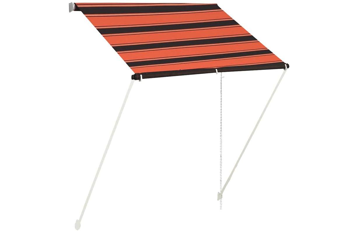 vidaXL 145894 Retractable Awning 150x150cm Orange And Brown