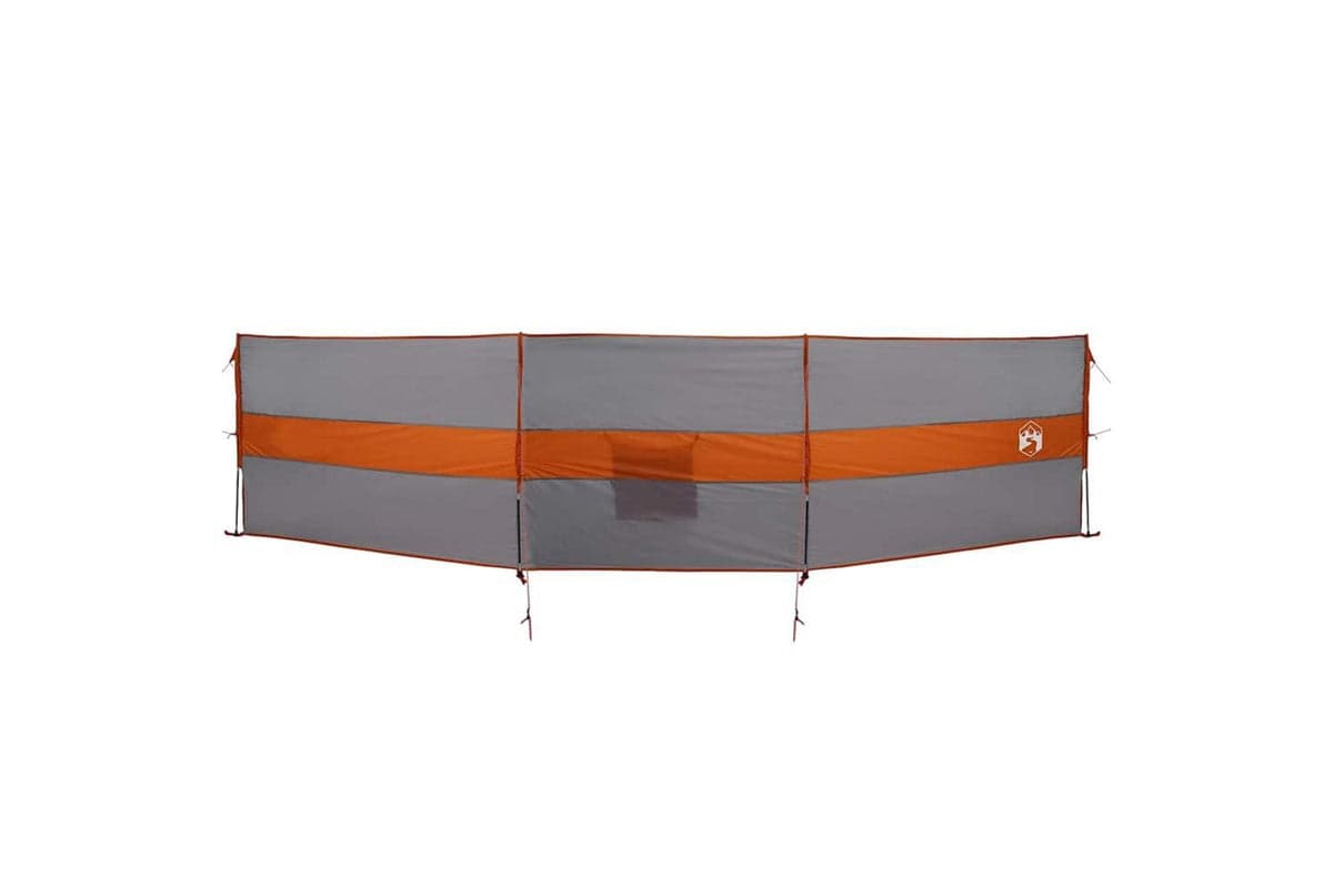 Vidaxl Camping Windbreak Grey And Orange 490x123 Cm Waterproof