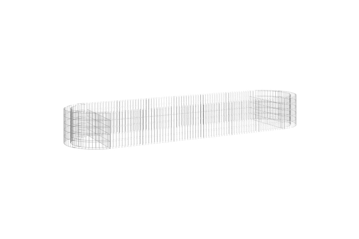 vidaXL 152042 Gabion Raised Bed Galvanised Iron 400x100x50cm