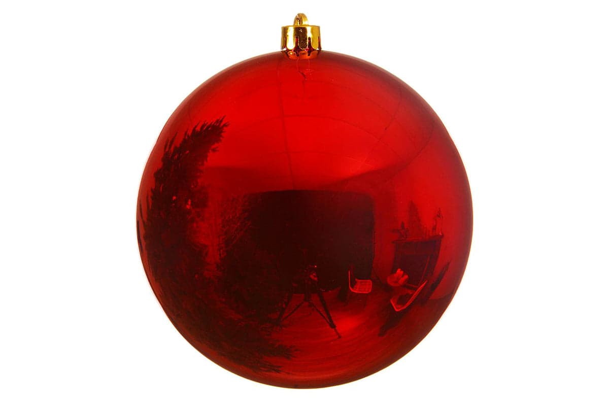 Christmas Decoration | Kaemingk Shatterproof Bauble | Red | 20cm