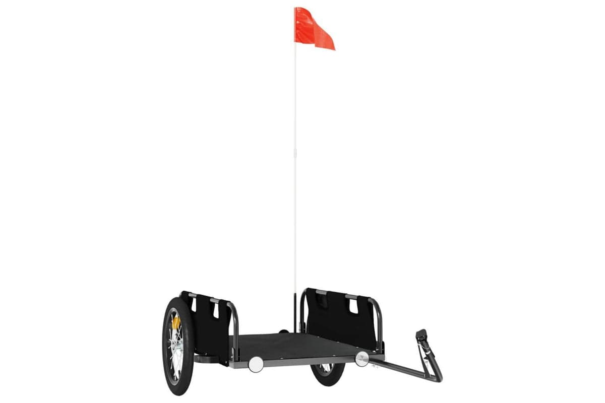 Vidaxl Bike Trailer Black Oxford Fabric And Iron