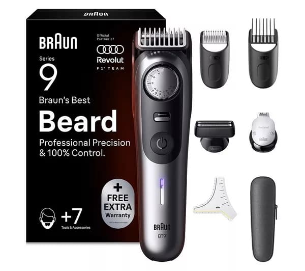 BRAUN Series 9 BT9520 F1 Beard Trimmer - Silver