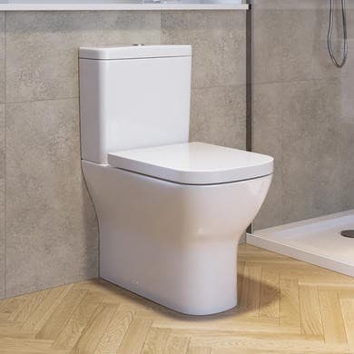 Close Coupled Rimless Closed Back Toilet with Soft Close Seat - Austin