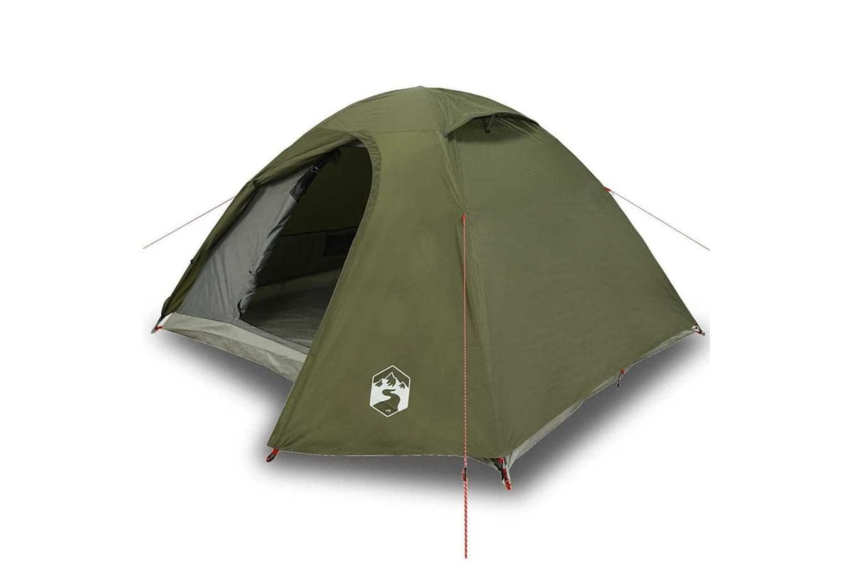 Vidaxl Camping Tent Dome 3-person Olive Green Waterproof