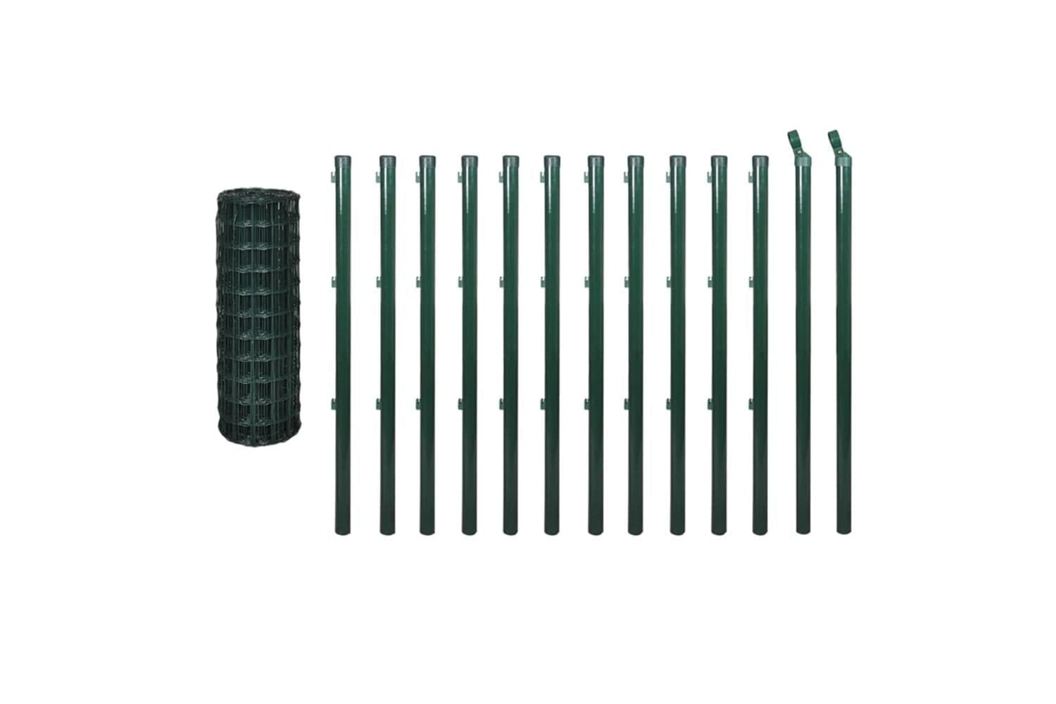 Vidaxl 142400 Euro Fence Steel 25x1.2 M Green
