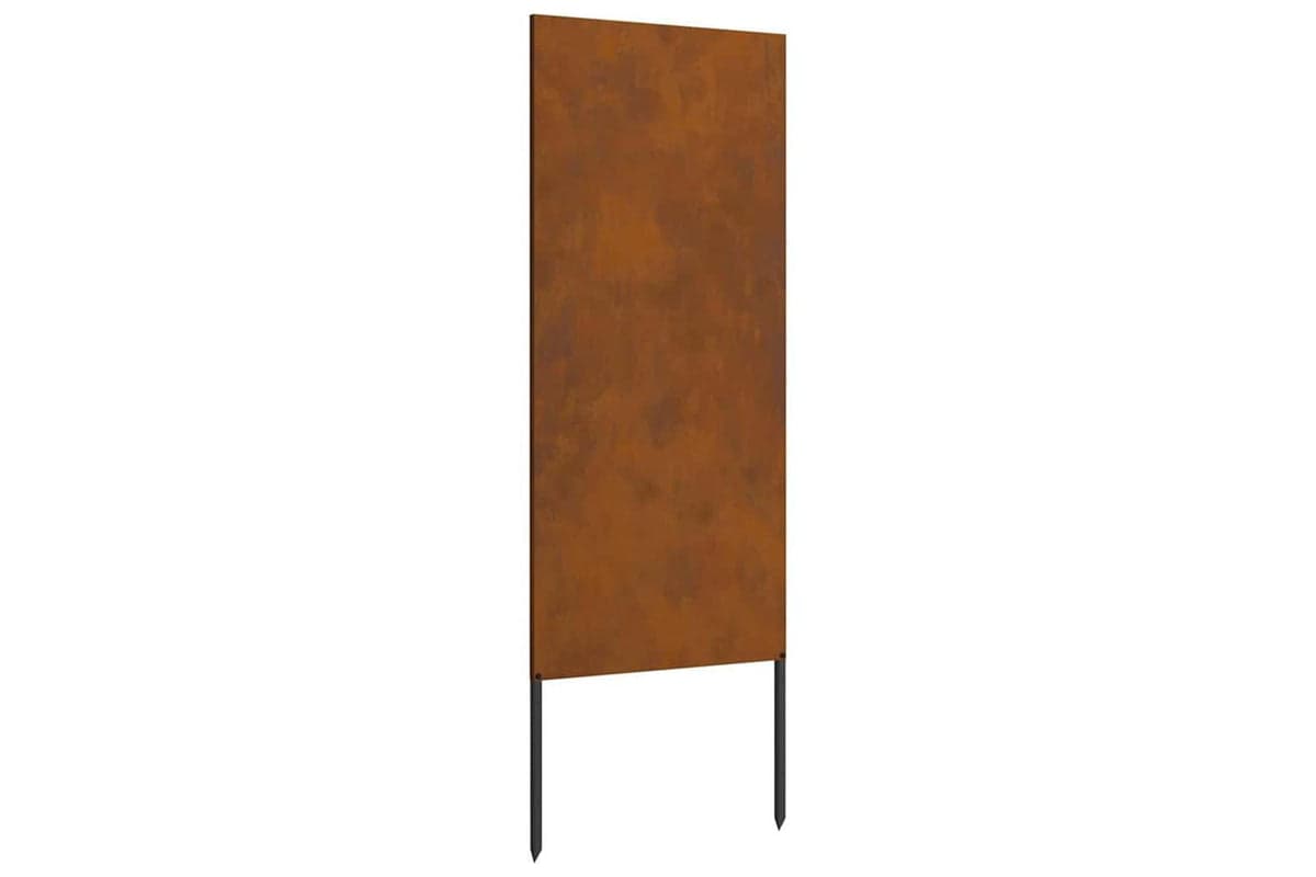 Garden Privacy Screen Rusty 50 X140cm Weathering Steel