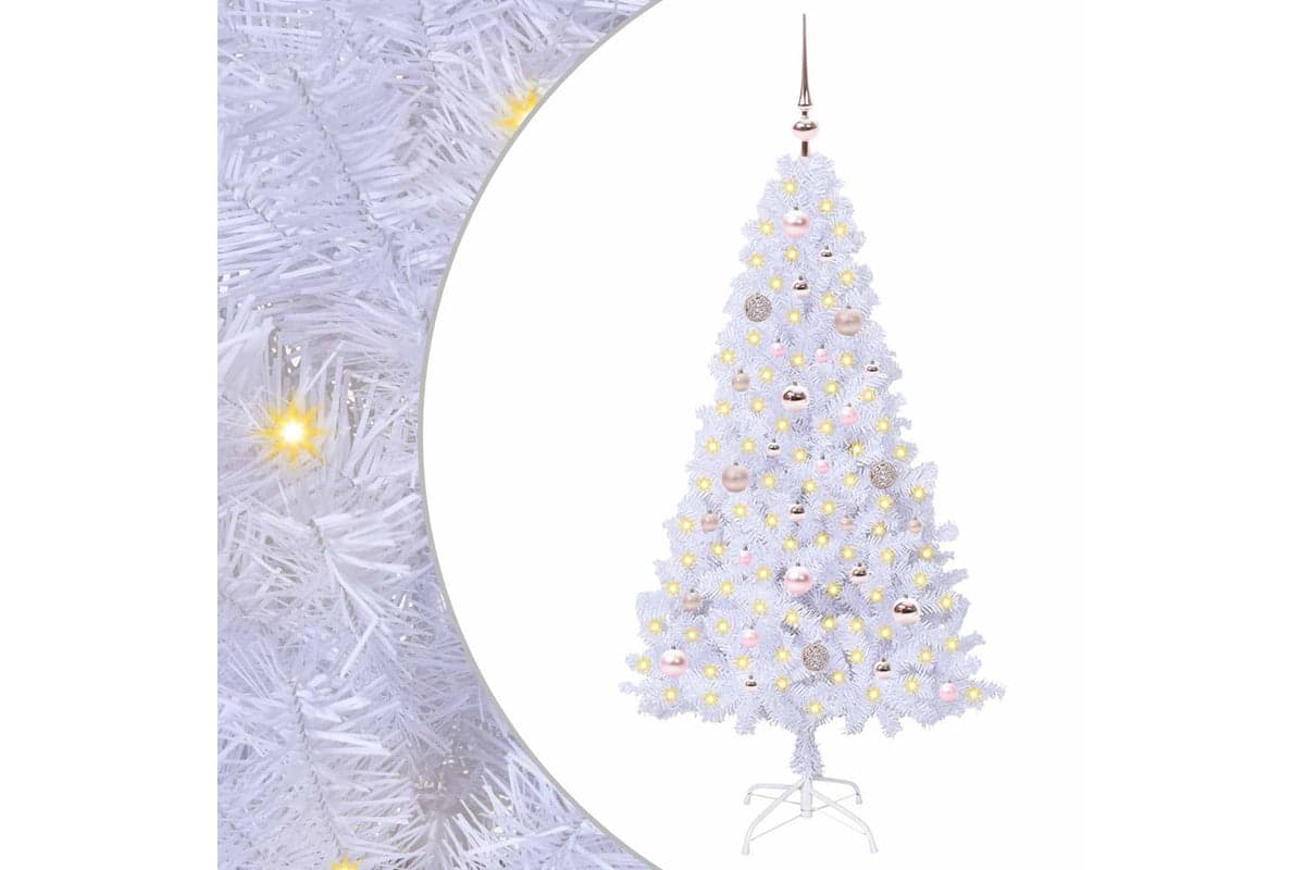 Vidaxl Artificial Christmas Tree White 150 Cm Pvc And Steel